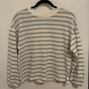 Madewell XS Cotton Blend Long Sleeve Striped Tee